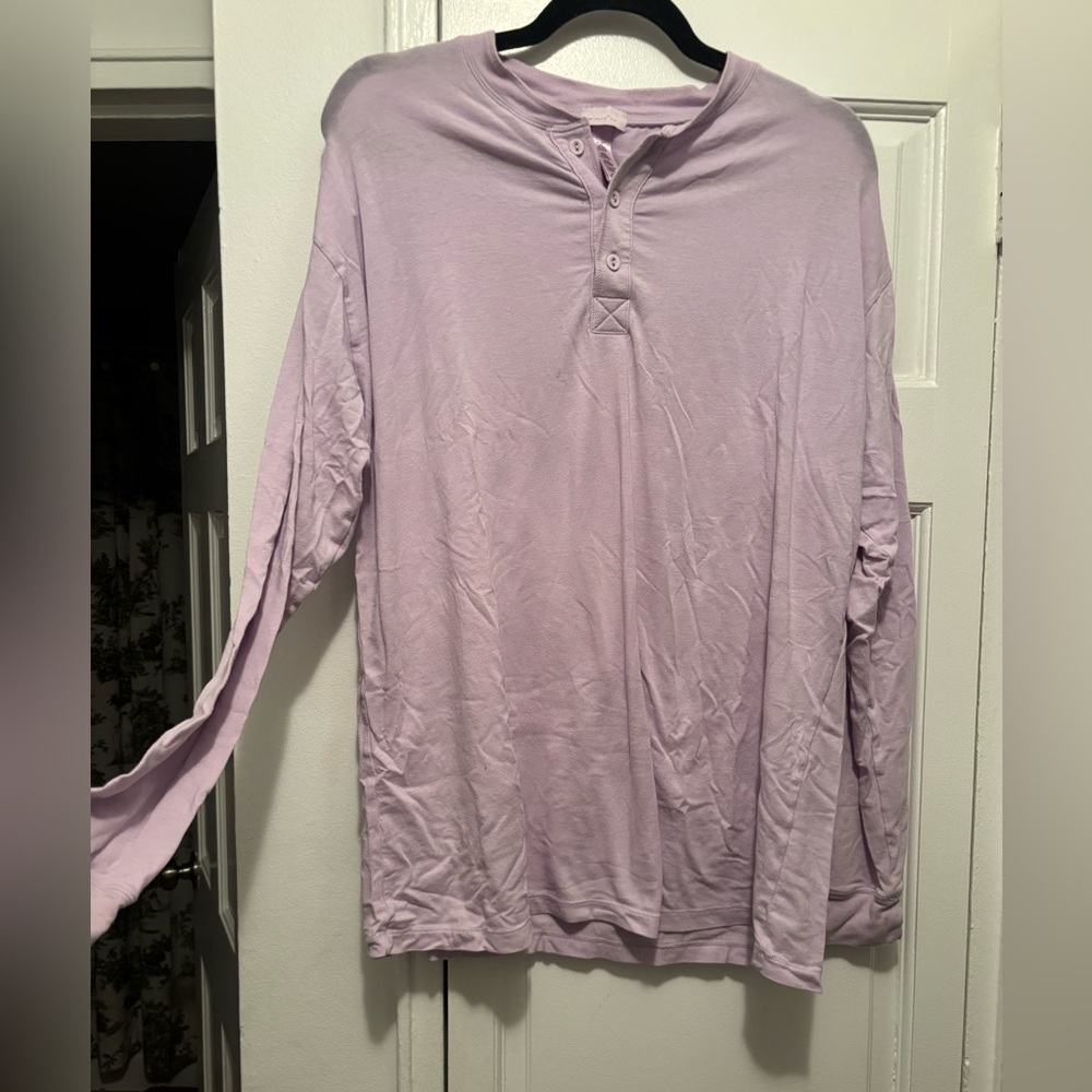 SKIMS lavender oversized longsleeve tee XS